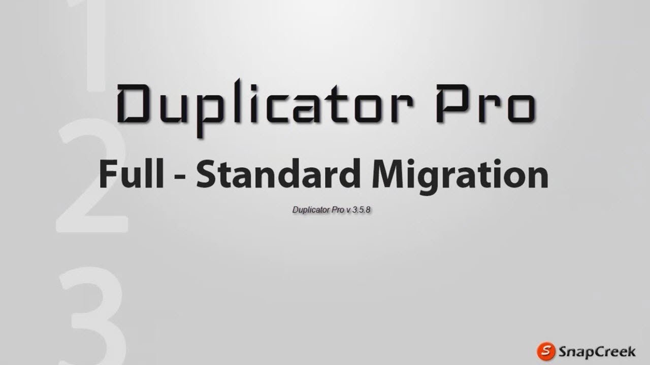 Duplicator Pro - Full WordPress Standard Migration Install