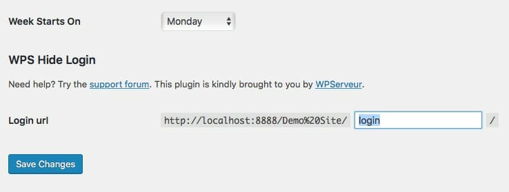 WPS Hide Login WordPress Plugin Screenshot