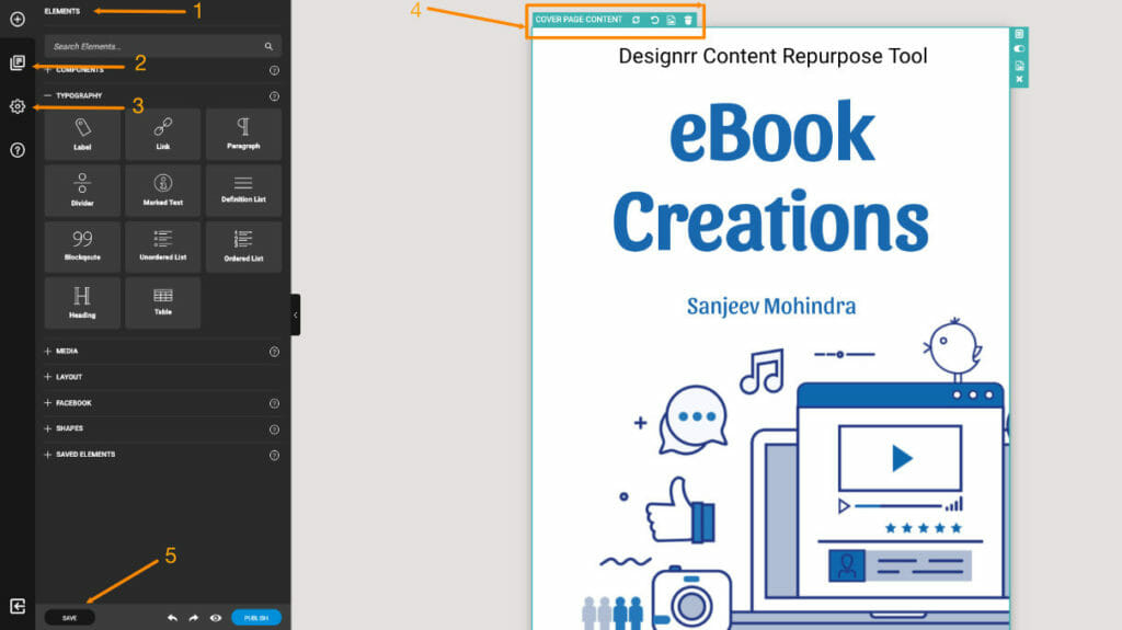Designrr eBook Editor Screen