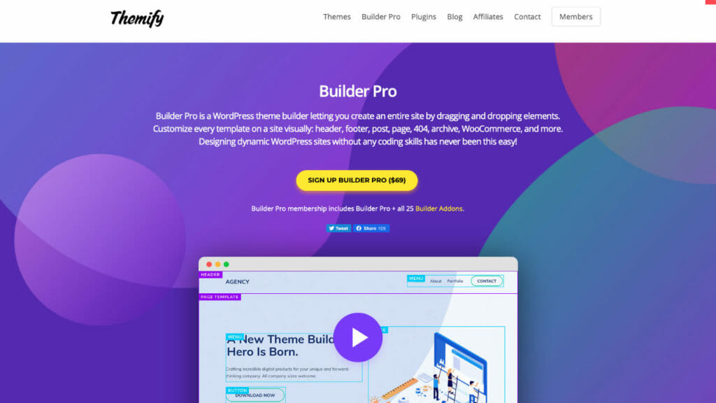 Builder Pro WordPress Plugin From Themify