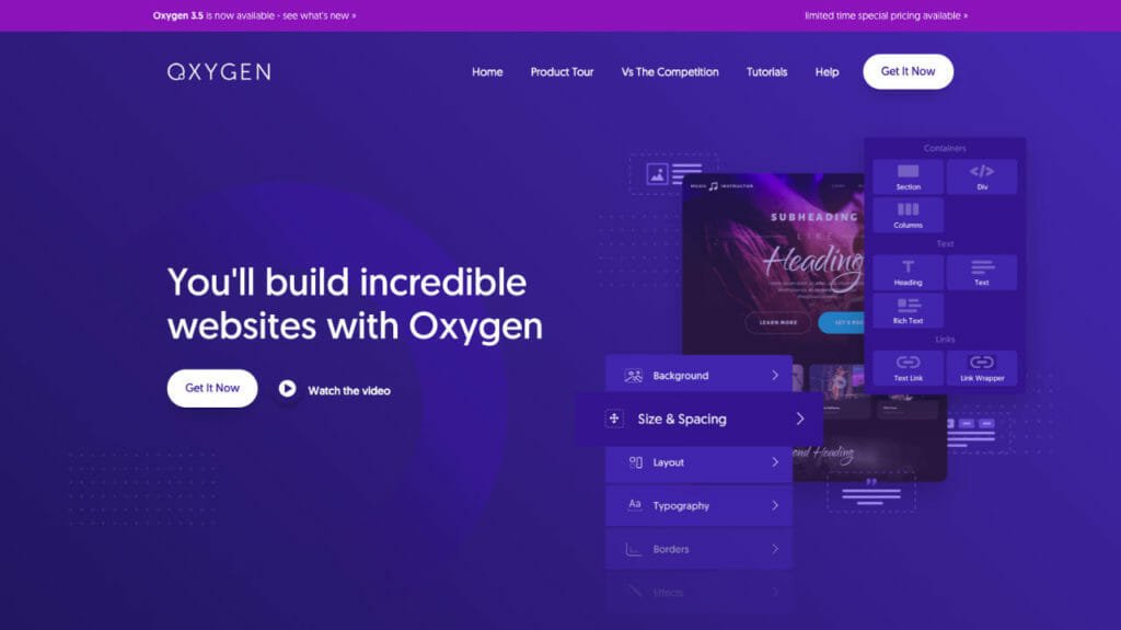 Oxygen Builder For WordPress
