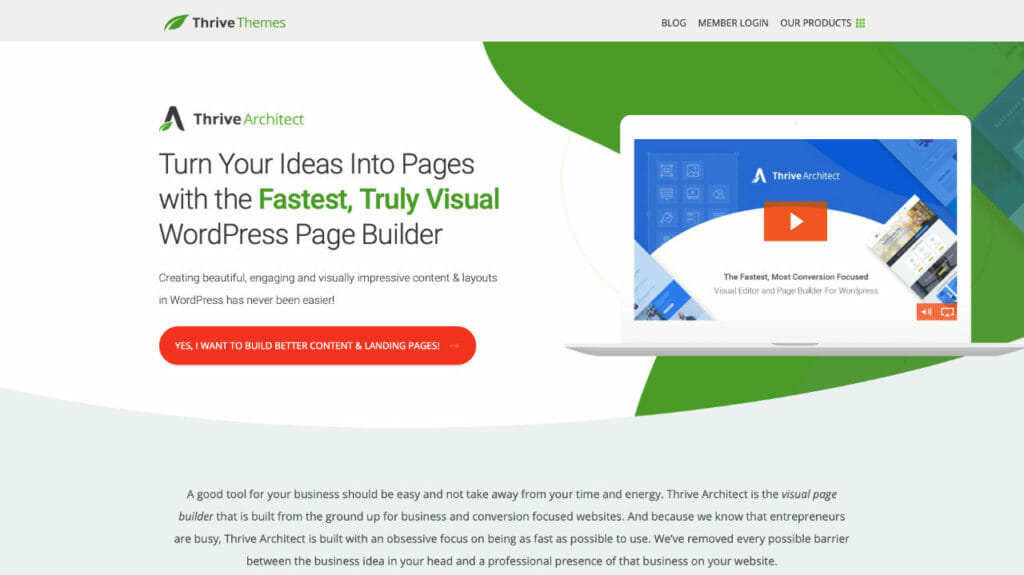 Thrive Architect Page Builder For WordPress