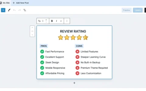 How To Setup an Editor Review Rating Box With MetaBox and GenerateBlocks