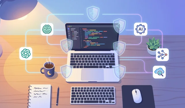 developer workspace with ai guardrails visualised