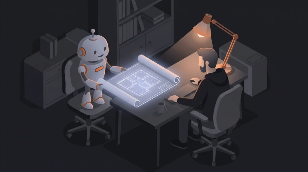 AI assistant proposing an architecture change to a developer for approval instead of applying it