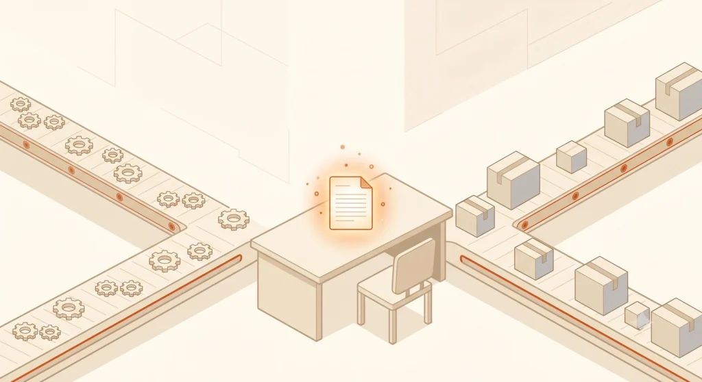 Skills vs MCP: The Token Math That Changed My AI Setup 7 Conveyor belt moving routine automated work away from the AI context window, leaving only key decisions