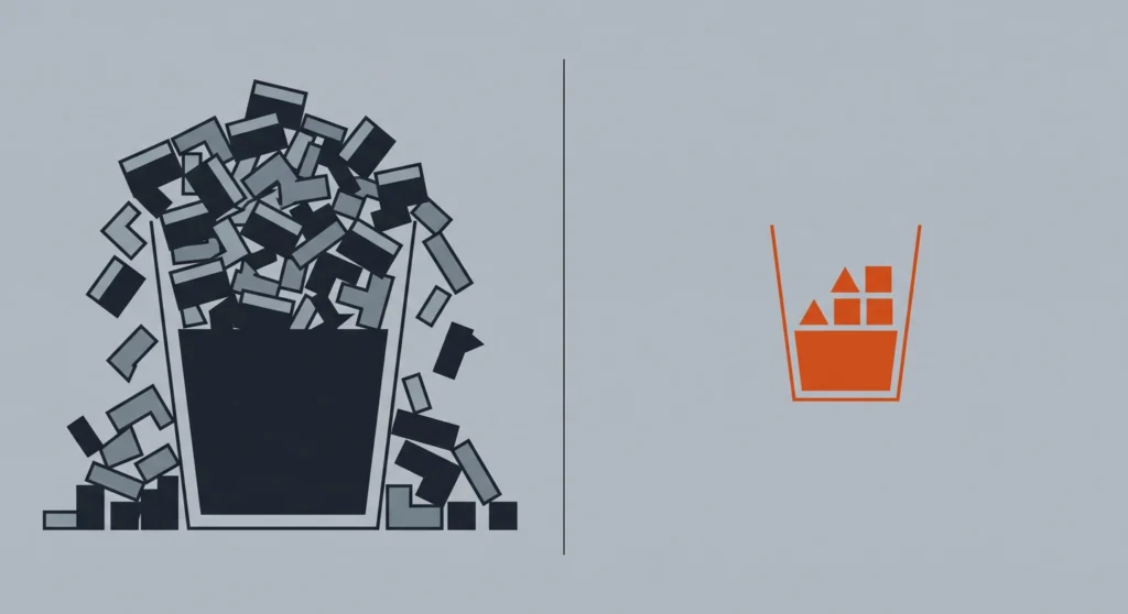 Visual comparison of sending an entire codebase to a model versus returning only compact lint findings