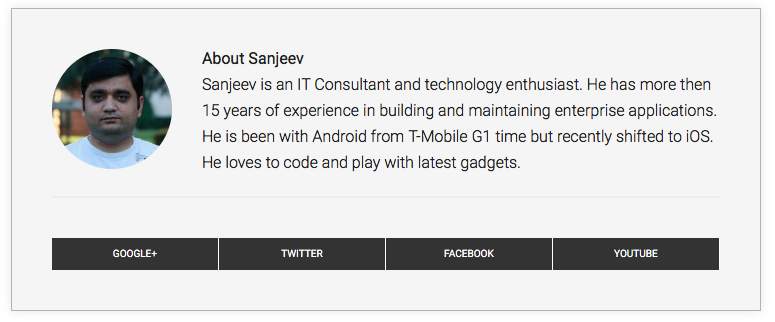 Author Box After Modifications