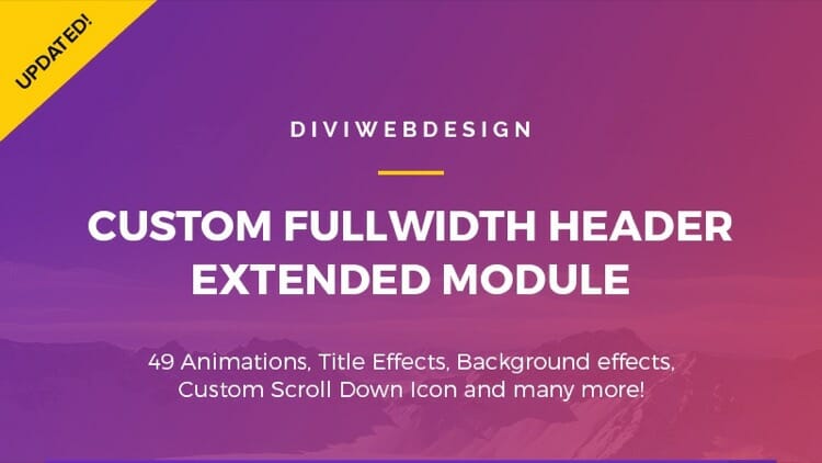 Custom FullWidth Header Extended Divi Plugin