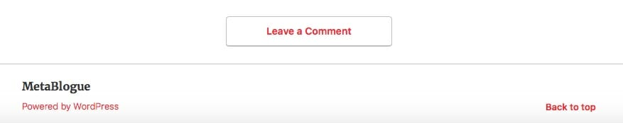 Default Footer Text on AMP Pages