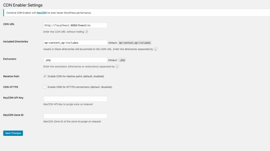 CDN Enabler WordPress Plugin For KeyCDN