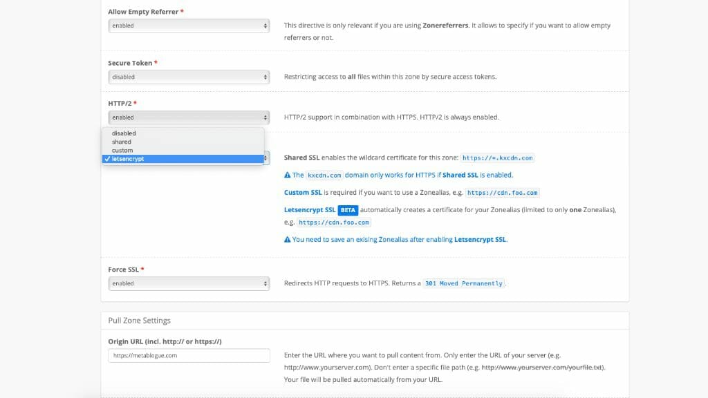 Enable LetsEncrypt SSL Certificate For KeyCDN