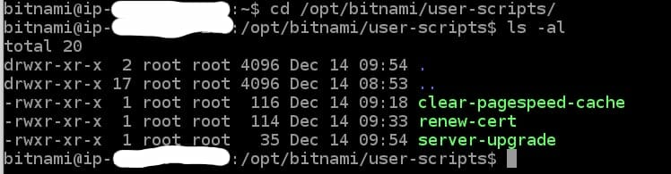 AWS LightSail Server User Scripts Forder Screenshot