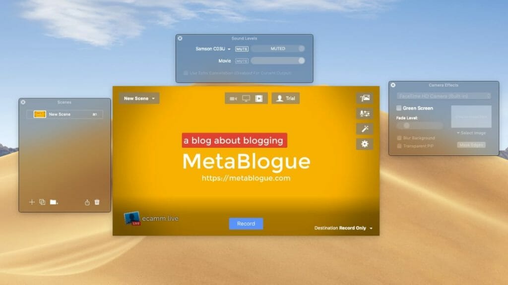 Ecamm Live Supported Live Streaming Networks