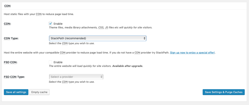 StackPath CDN Setup in WordPress With W3 Total Cache