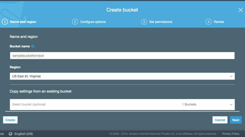 Create S3 Bucket For Robots.txt File on AWS CloudFront Domain Name