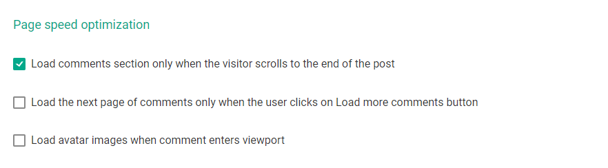 Thrive Comments Lazy Load Settings