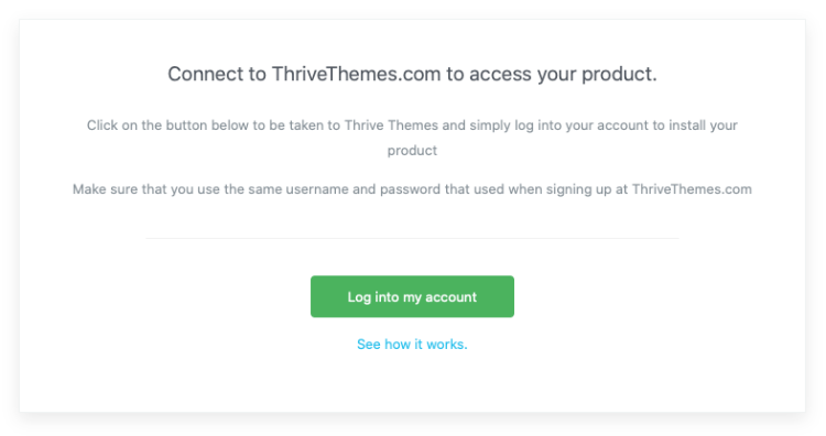 Thrive Themes Account Connection For Thrive Product Manager Plugin