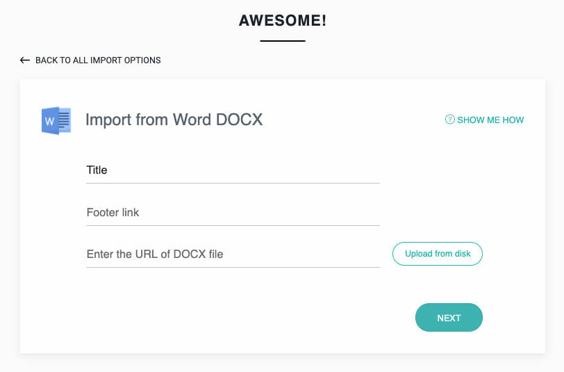 Load existing content from a source