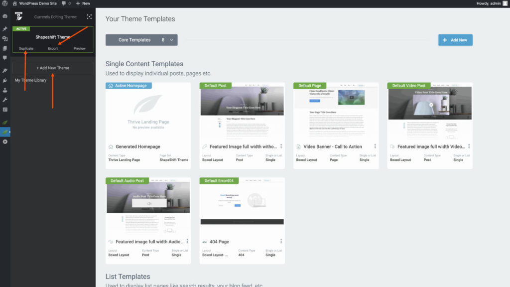Thrive Themes Manager To Create New Themes