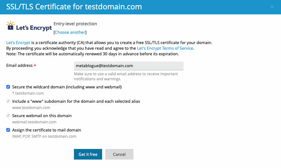 Create SSL Certificate For Domains In Plesk