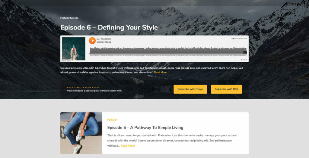 Podcaster Multipurpose WordPress Theme