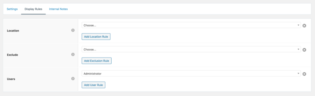 GeneratePress Elements Display Rules