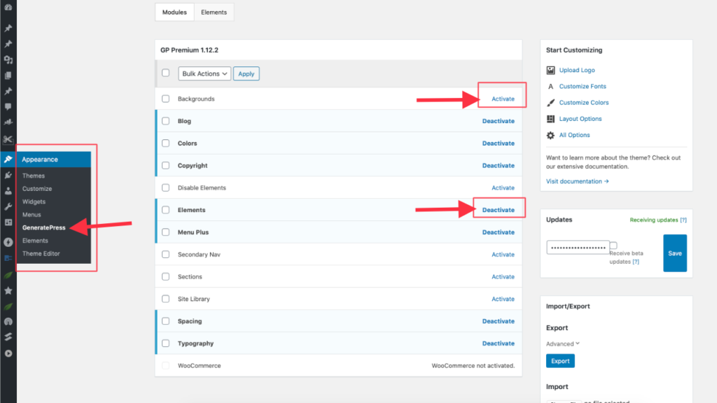 GeneratePress WordPress Theme Modules