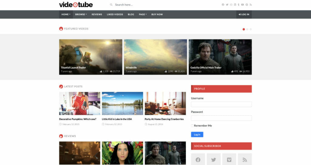 VideoTube Theme For Video Creators