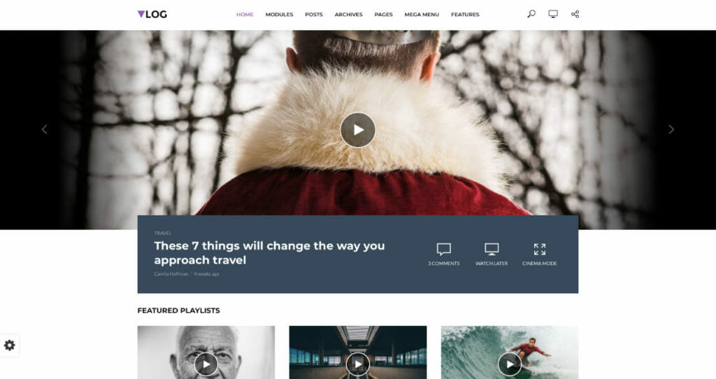 Vlog Video Theme For WordPress
