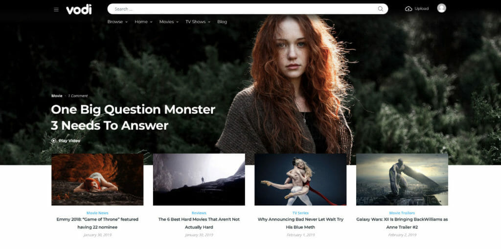 Vodi Video Theme For WordPress